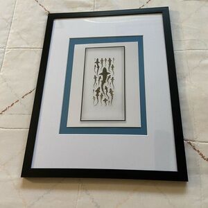 Christopher Marley Framed Art with Black and Blue Matting